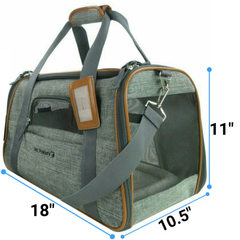 Mr. Peanut's Platinum Series Pet Carrier 18inLx10.5inWx11inH Twilight Gray-2