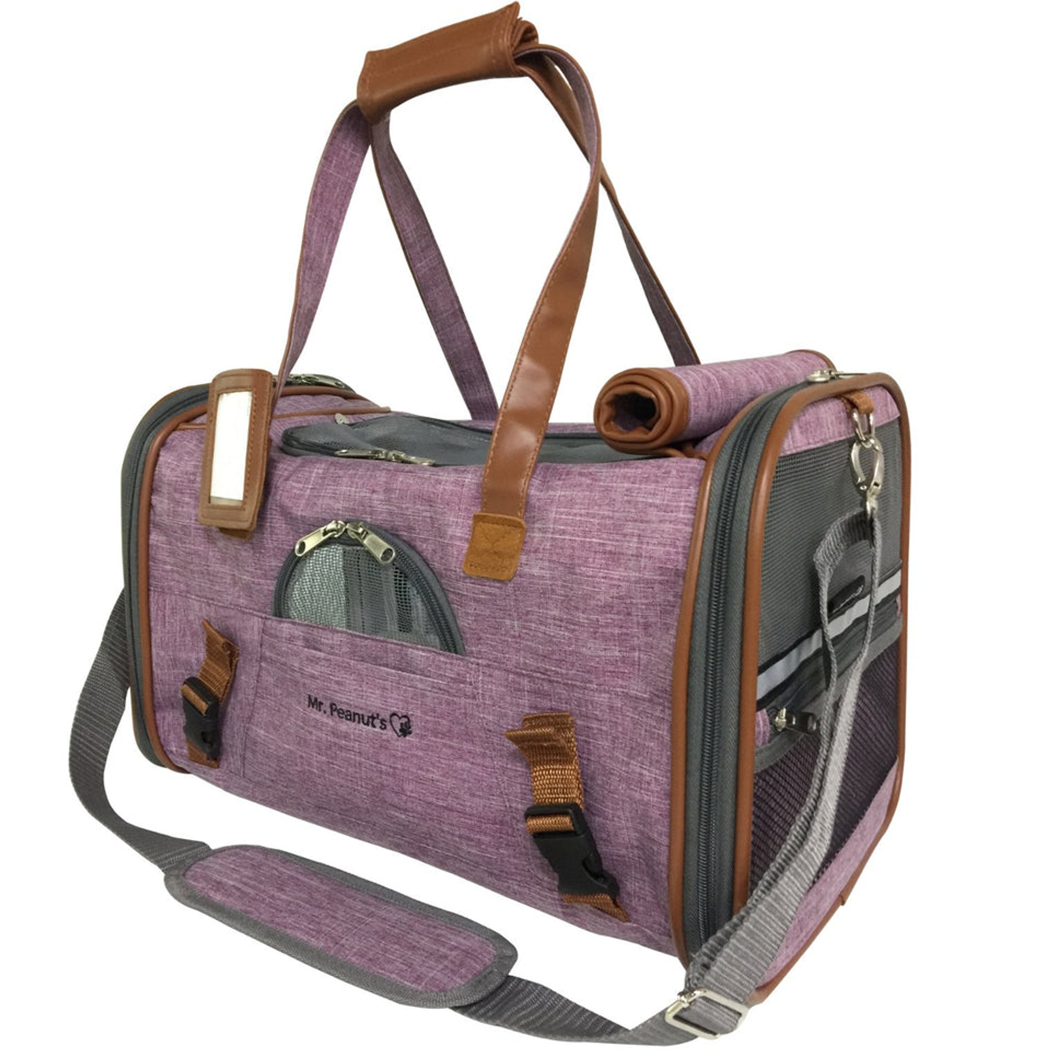 Mr. Peanut's Gold Series Pet Carrier 18 in L x 10.5 in W x 11 in H Purple-5