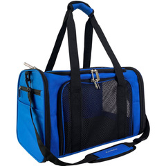Mr. Peanut's Silver Series Airline Capable Soft Sided Pet Carrier 17.5 in L x 11 in W x 11 in H Deja Blue