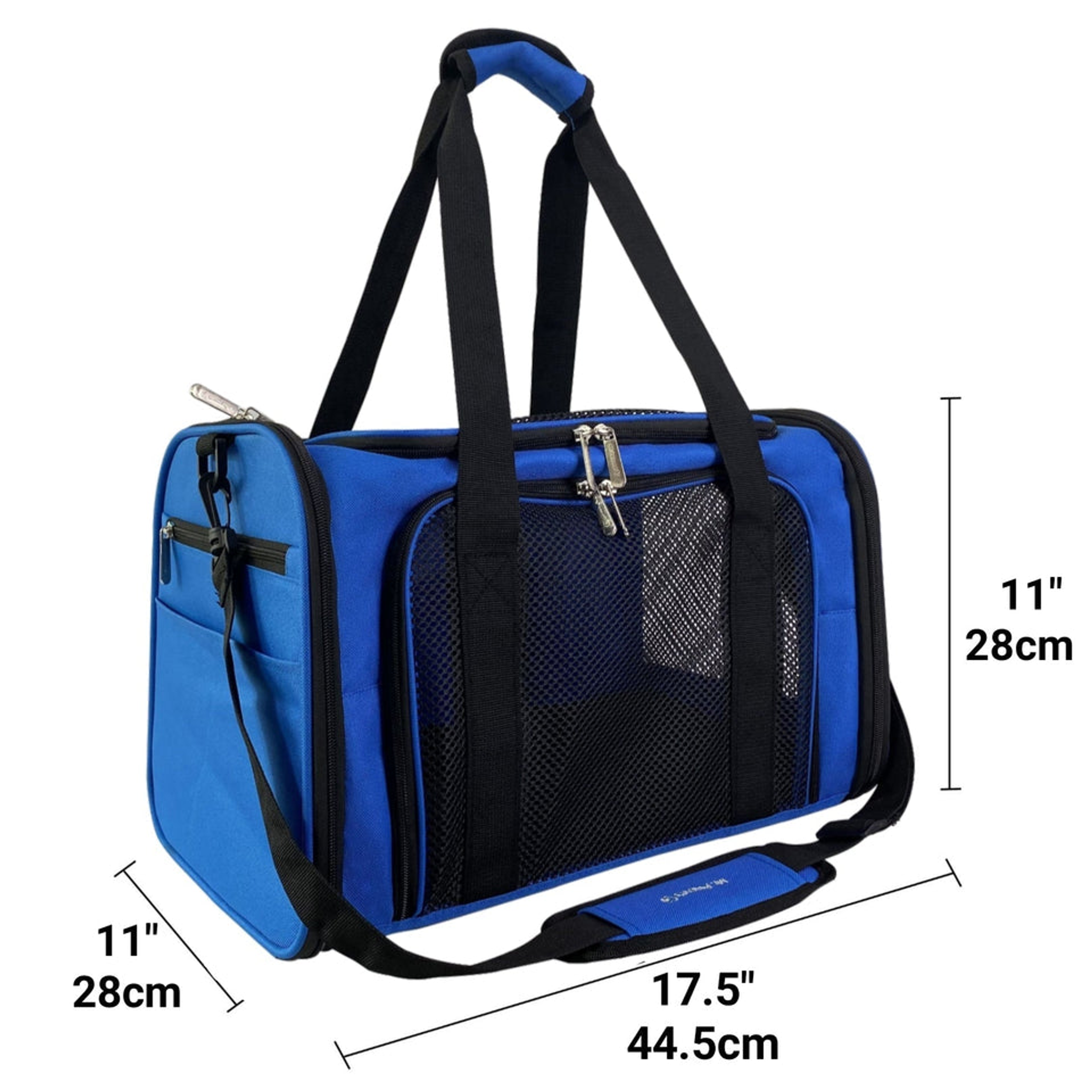 Mr. Peanut's Silver Series Airline Capable Soft Sided Pet Carrier 17.5 in L x 11 in W x 11 in H Deja Blue-5