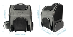 Mr. Peanut's Malibu Series Backpack Pet Carrier Stroller With Detachable Wheelbase-4