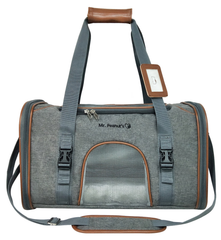 Mr. Peanut's Platinum Series Expandable Pet Carrier 18inLx10.5inWx11inH Twilight Gray