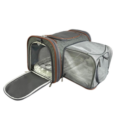 Mr. Peanut's Platinum Series Expandable Pet Carrier 18inLx10.5inWx11inH Twilight Gray-2