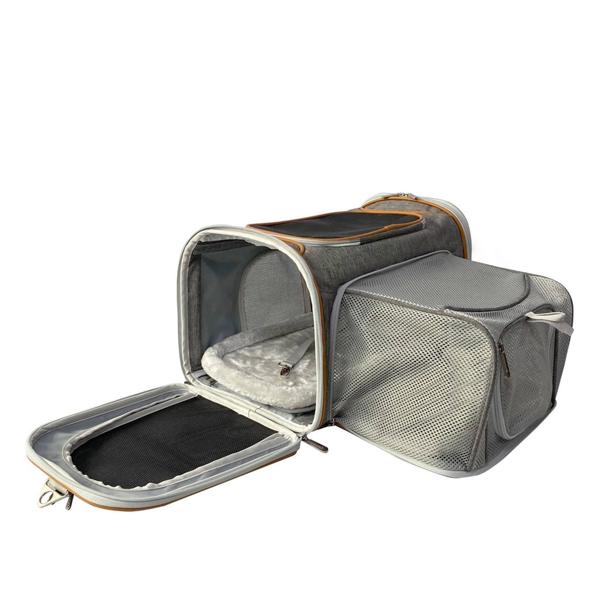 Mr. Peanut's Platinum Series Expandable Pet Carrier 18inLx10.5inWx11inH Twilight Gray-3