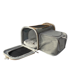Mr. Peanut's Platinum Series Expandable Pet Carrier 18inLx10.5inWx11inH Twilight Gray-3