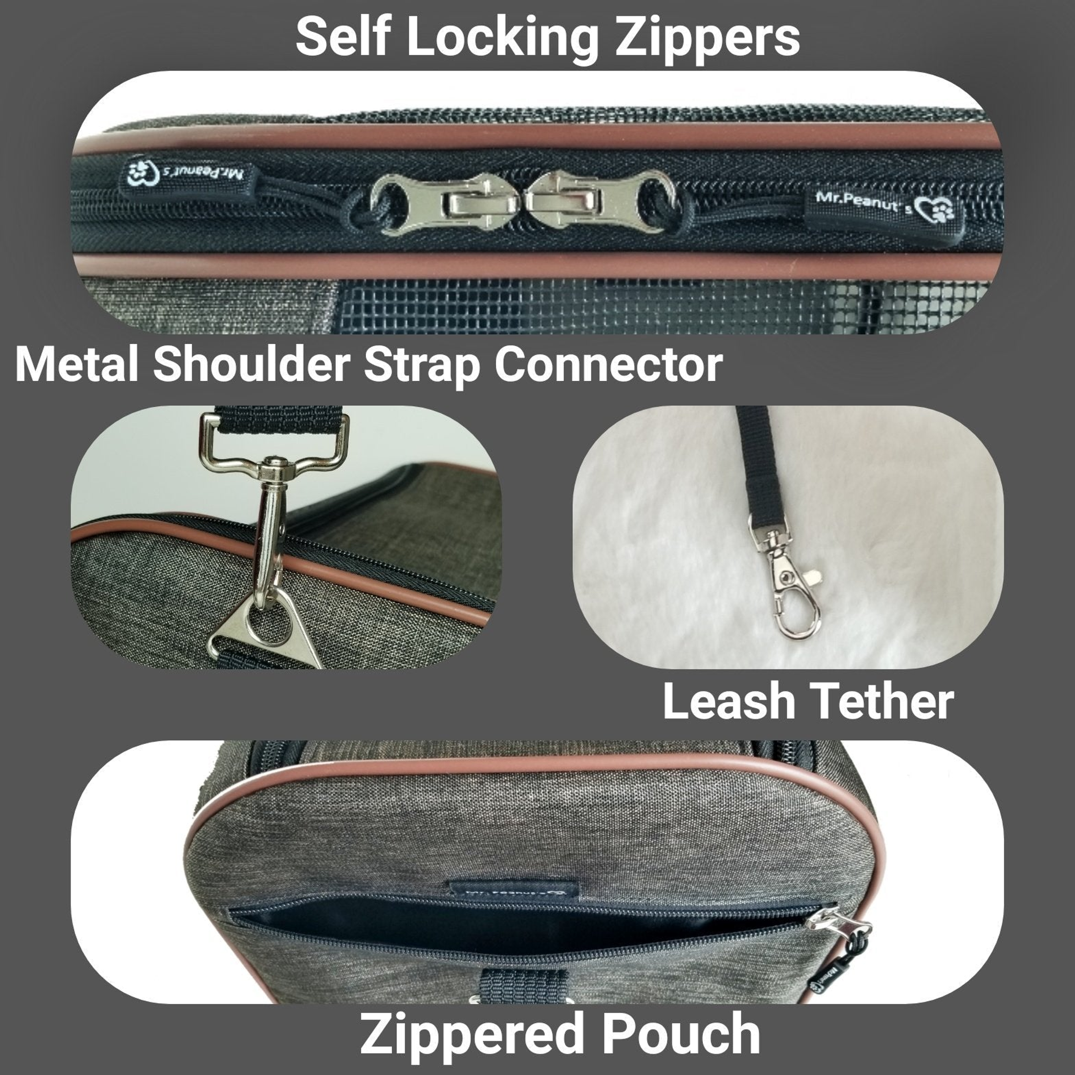 Mr. Peanut's Rhodium Series Mini Size Soft Sided Pet Carrier-8