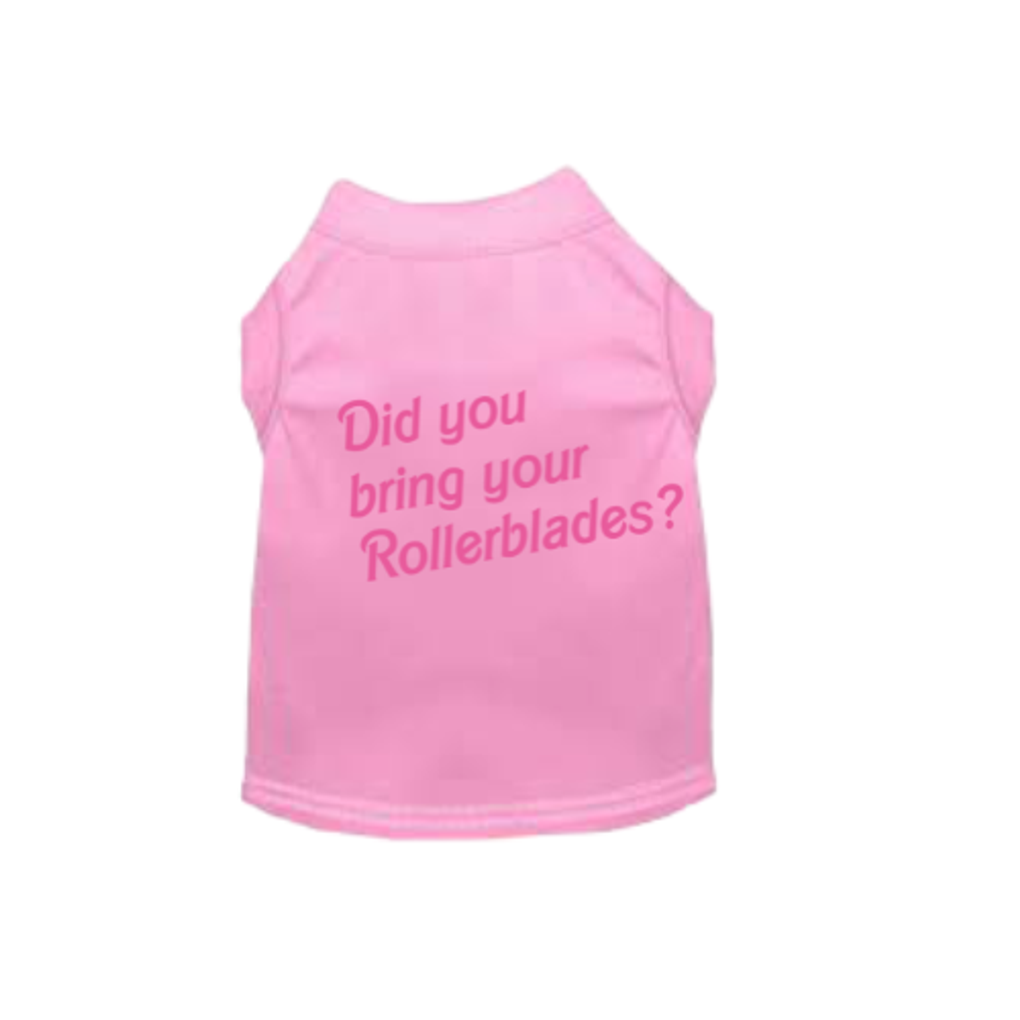 Did You Bring Your Rollerblades? Dog Tee WHITE L-3