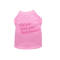 Did You Bring Your Rollerblades? Dog Tee WHITE L-3