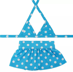 Bark Fifth Ave. Bikini Set X Small Blue Polka Dot
