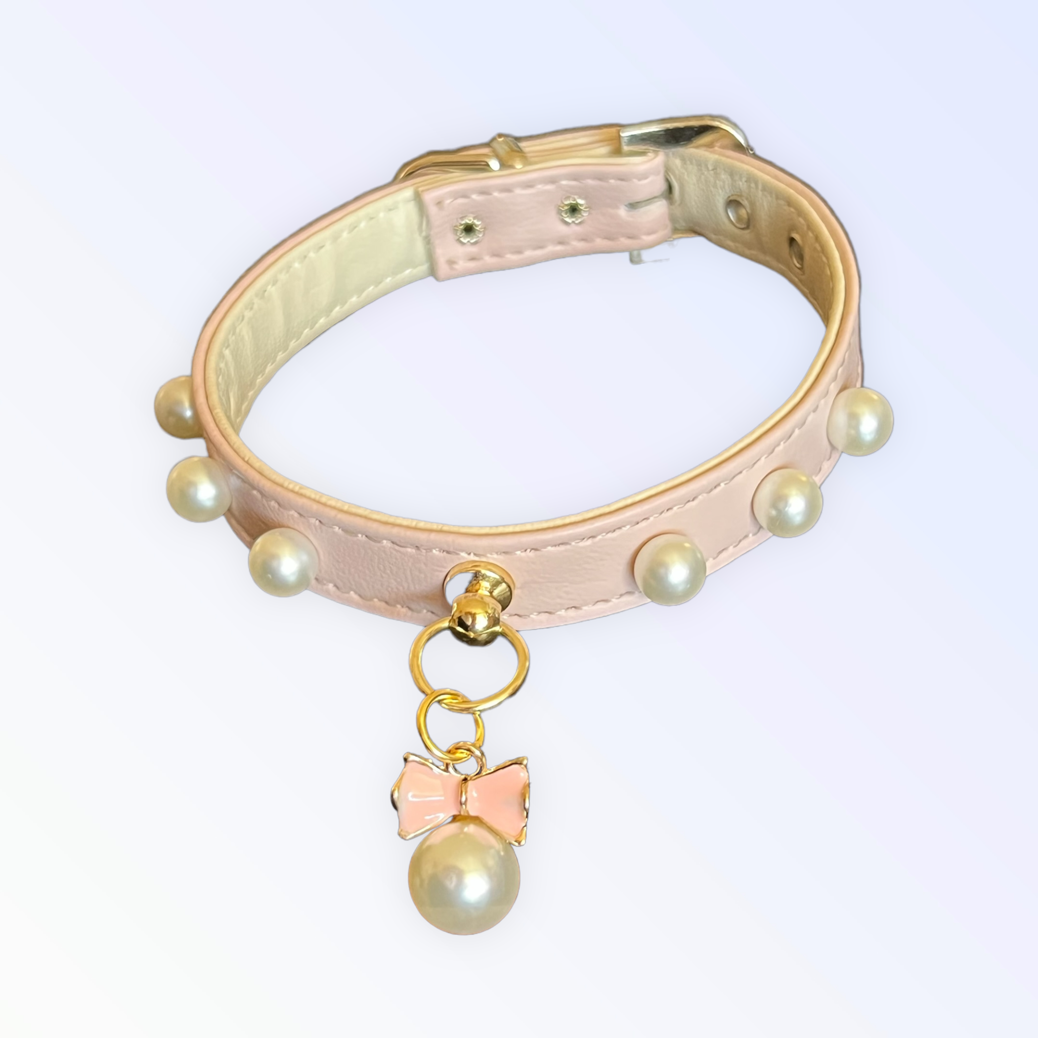 Beaded Pearls and Bow Collar 10"-3