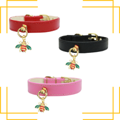 Bee Mine Dog Collar 10" Black-2