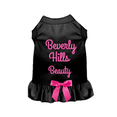 Beverly Hills Beauty Dog Dress Large BLACK