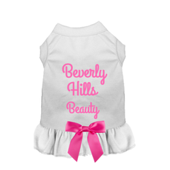 Beverly Hills Beauty Dog Dress Large WHITE