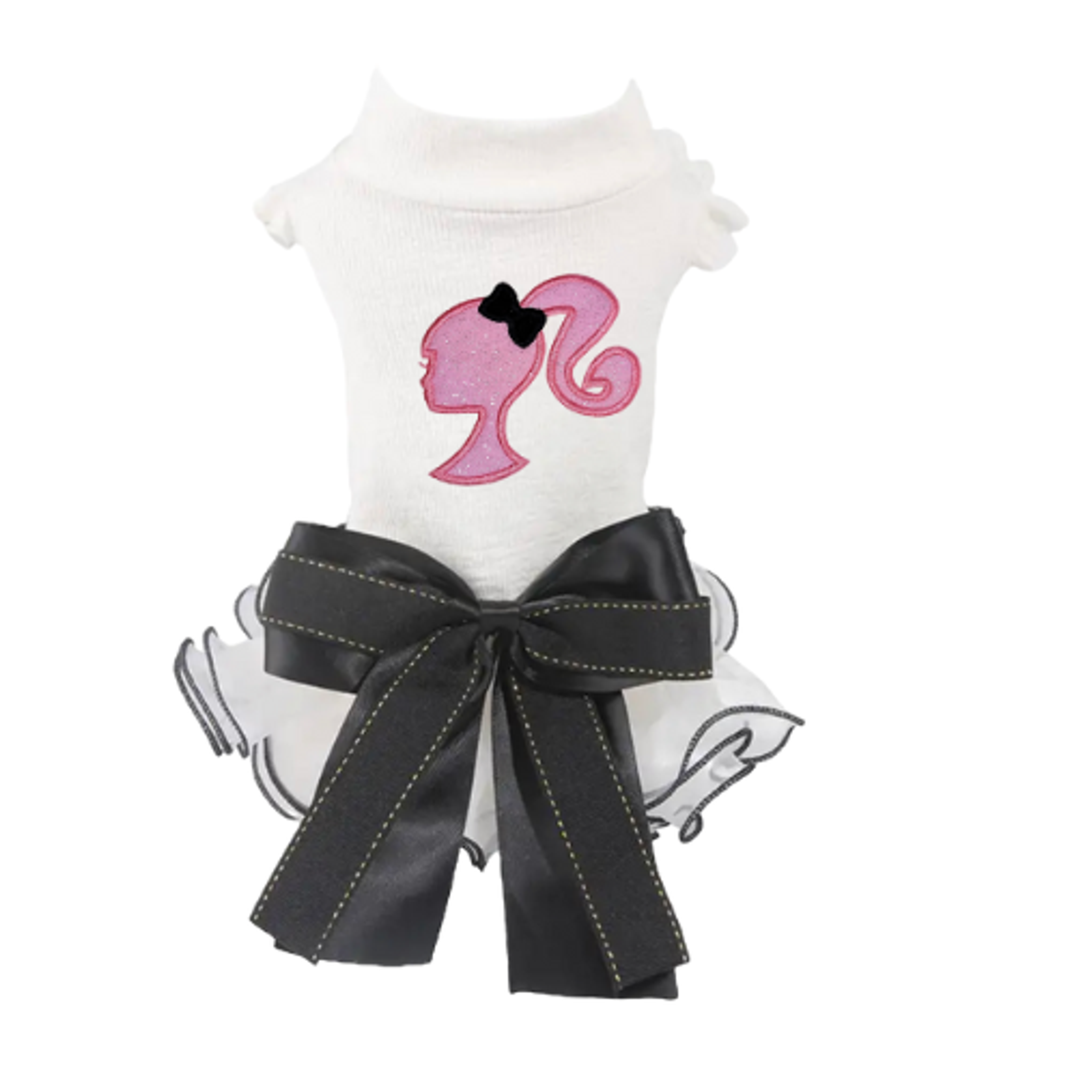 Barbie Silhouette Ruffle Dog Dress black 3