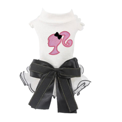 Barbie Silhouette Ruffle Dog Dress black 6