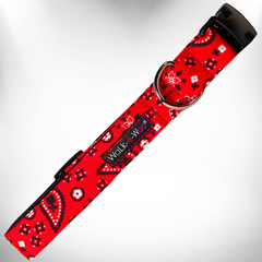 Bandana Dog Collars L 1" width fits 14-25" neck Red