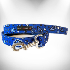 Bandana Dog Leads REGULAR Lead 1" width- 5' length Blue