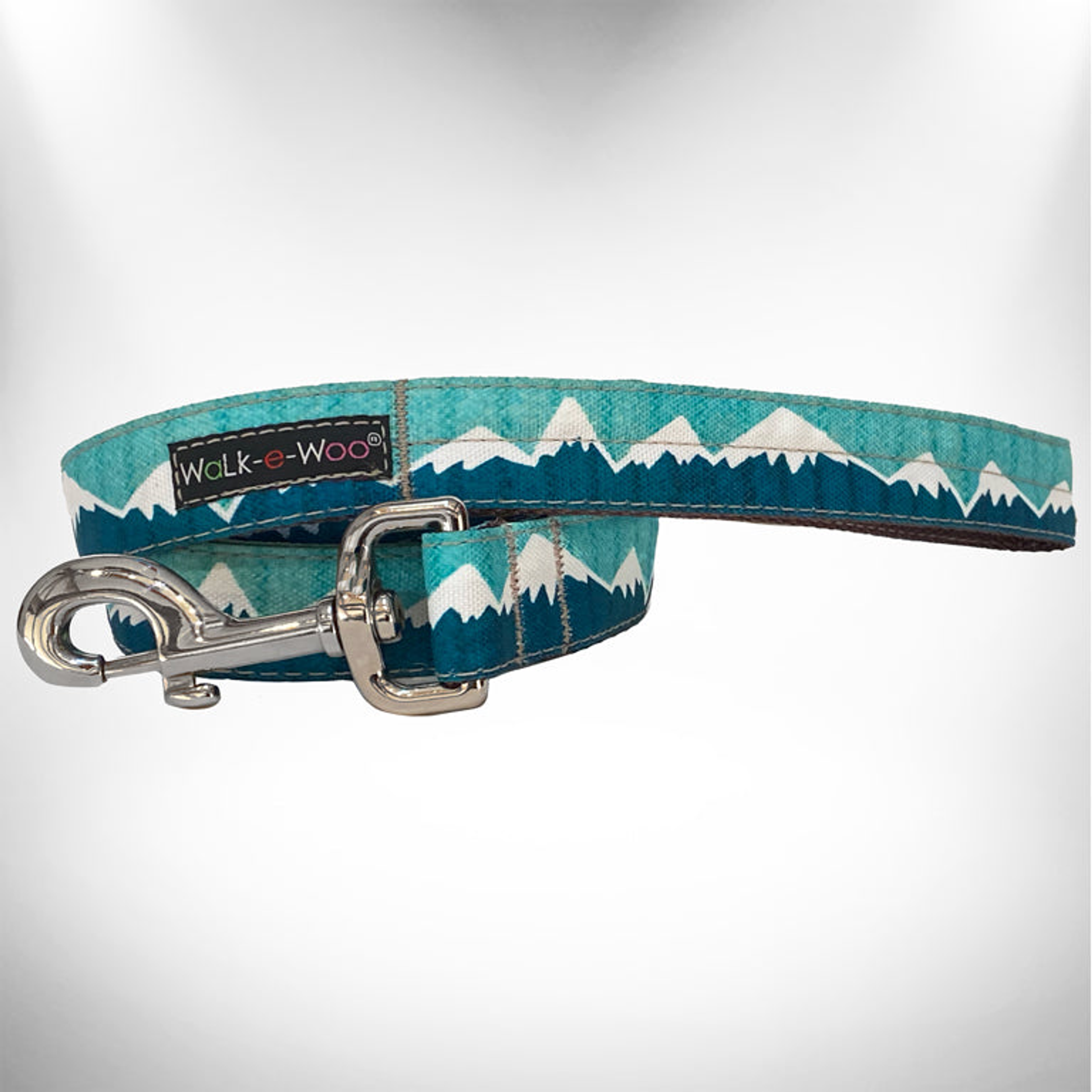 Snowcap Mountain Dog Leash THIN 5/8" width- 5' long Wintergreen