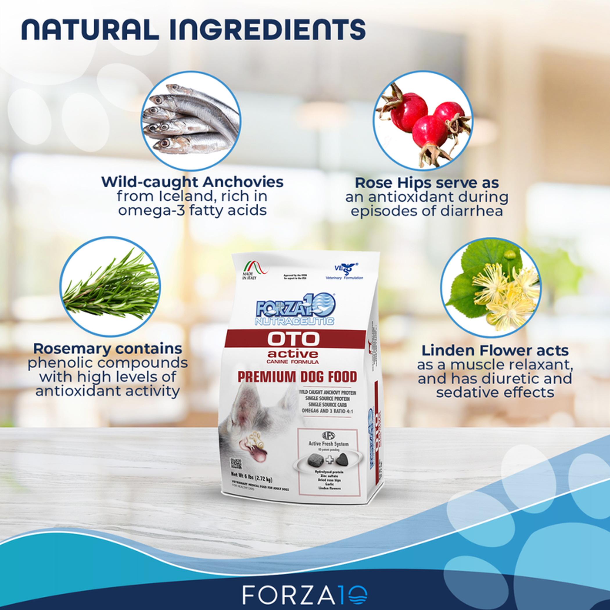 Forza10 Active Oto Support Diet Dry Dog Food 6-lb bag-3