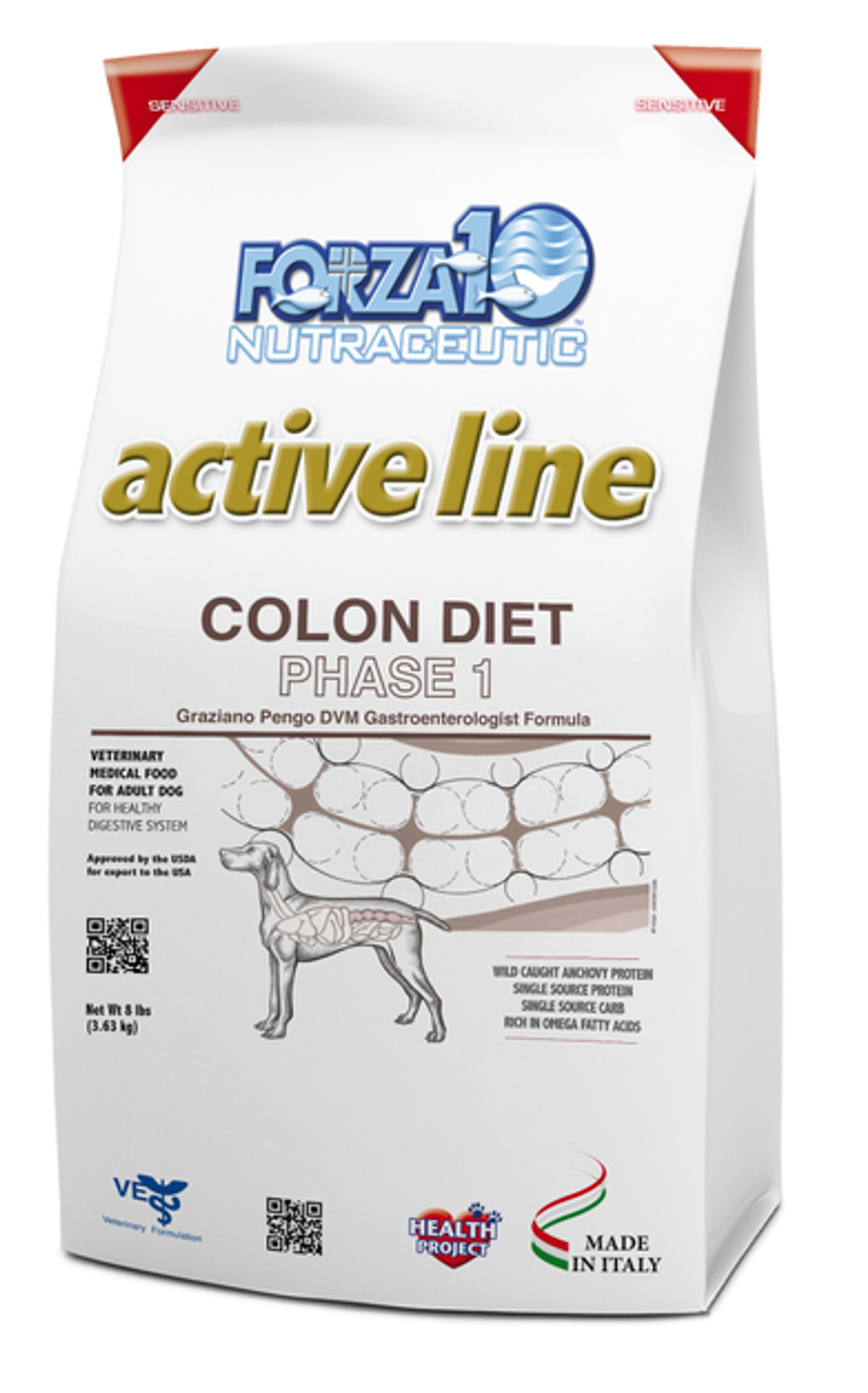 Forza10 Active Colon Support Diet Phase 1 Dry Dog Food 8-lb bag