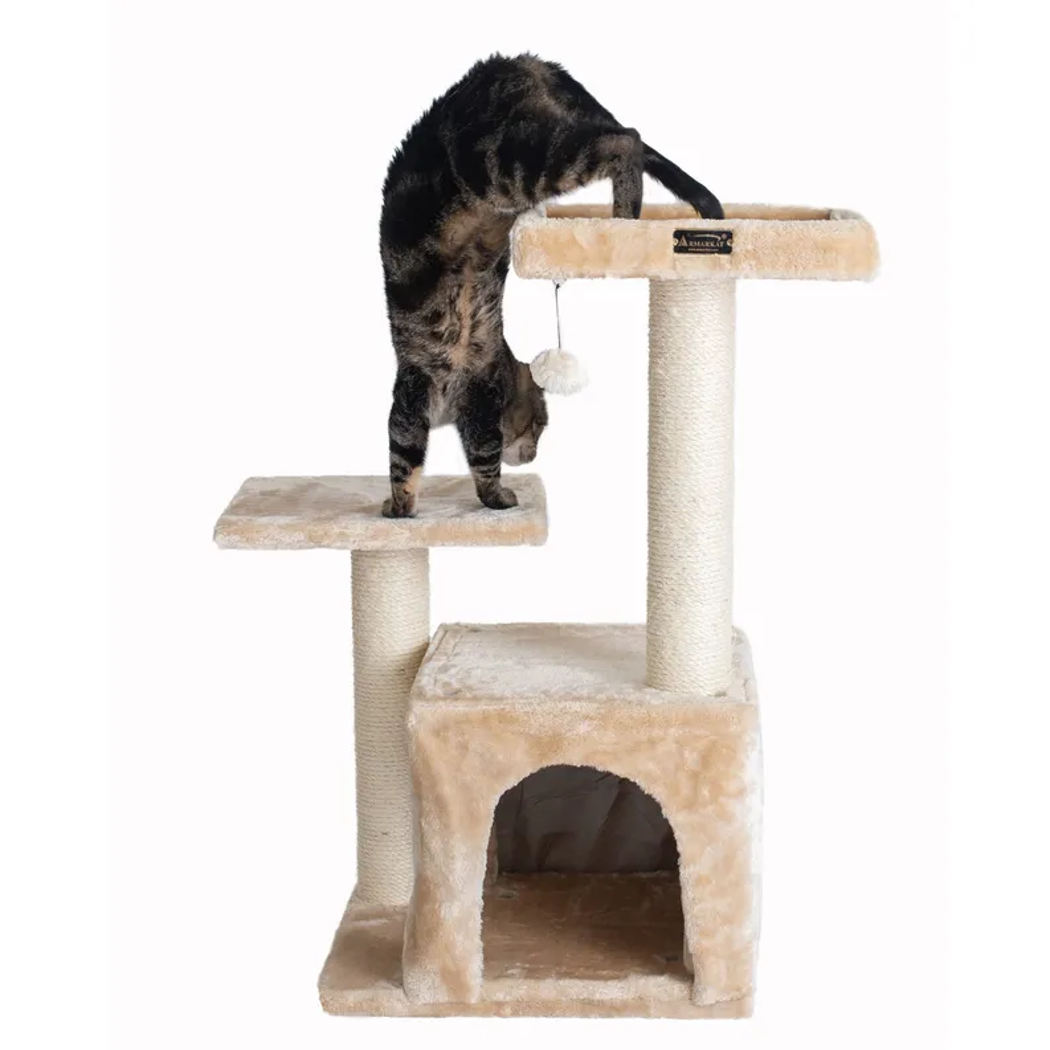 Armarkat Real Wood Classic Cat Tree A3207, 32-Inch Beige-2