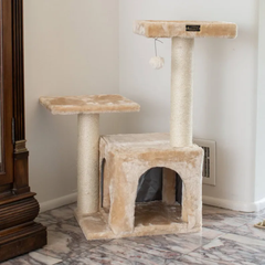 Armarkat Real Wood Classic Cat Tree A3207, 32-Inch Beige-3