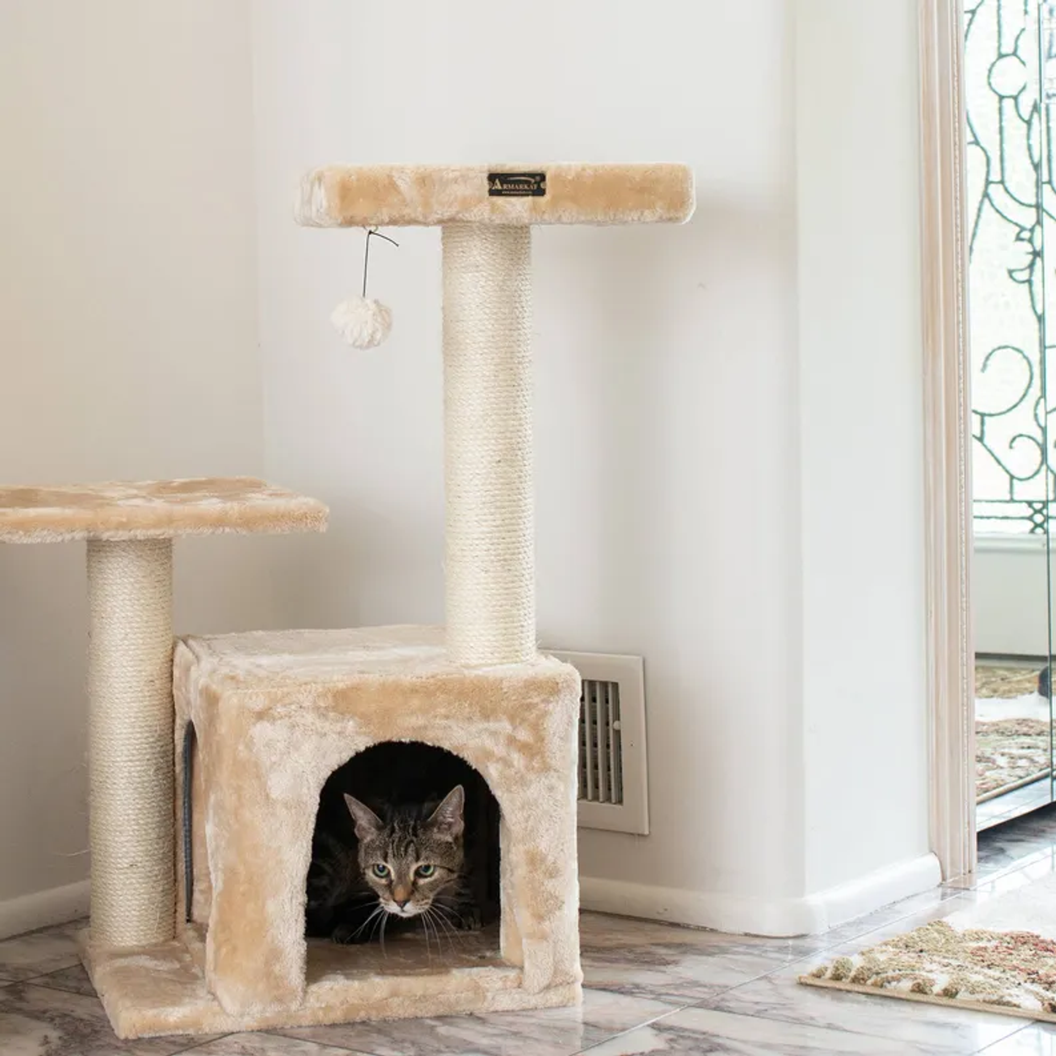 Armarkat Real Wood Classic Cat Tree A3207, 32-Inch Beige-4