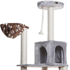 Real Wood Cat Climber Play House With Playhouse, Basket-4