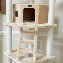 Armarkat Multi-function Real WOOD Cat Tower Beige-3