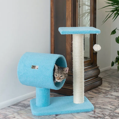 Armarkat Sky Blue 25" Cat Tree, Real Wood Scratcher for Cats-3