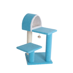 Armarkat Sky Blue 29" Cat Tree Real Wood Cat Tunnel-2