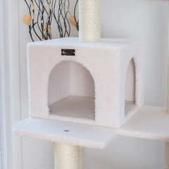 Armarkat Ivory 57" High Cat tree, Fleece Covered Cat Climber-3