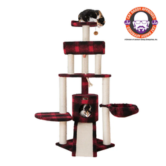 Armarkat Real Wood Spacious Thick Fur Cat Tower W Lounge BEIGE