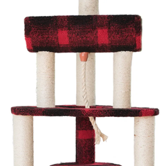 Armarkat Real Wood Spacious Thick Fur Cat Tower W Lounge BEIGE-2