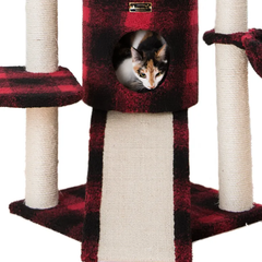 Armarkat Real Wood Spacious Thick Fur Cat Tower W Lounge BEIGE-3