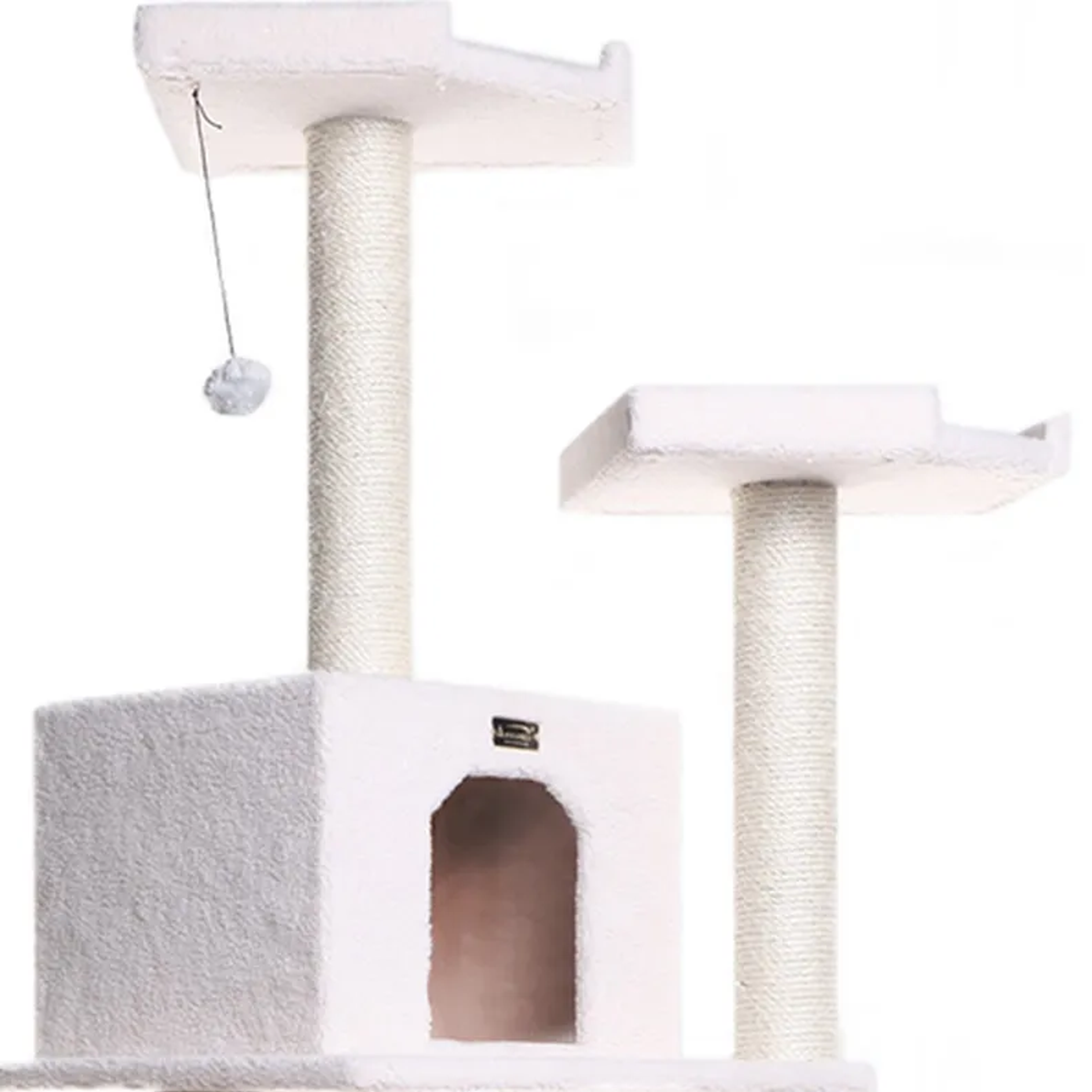 Real Wood B7801 Classic Cat Tree In Ivory 6 Levels Playhouse-2