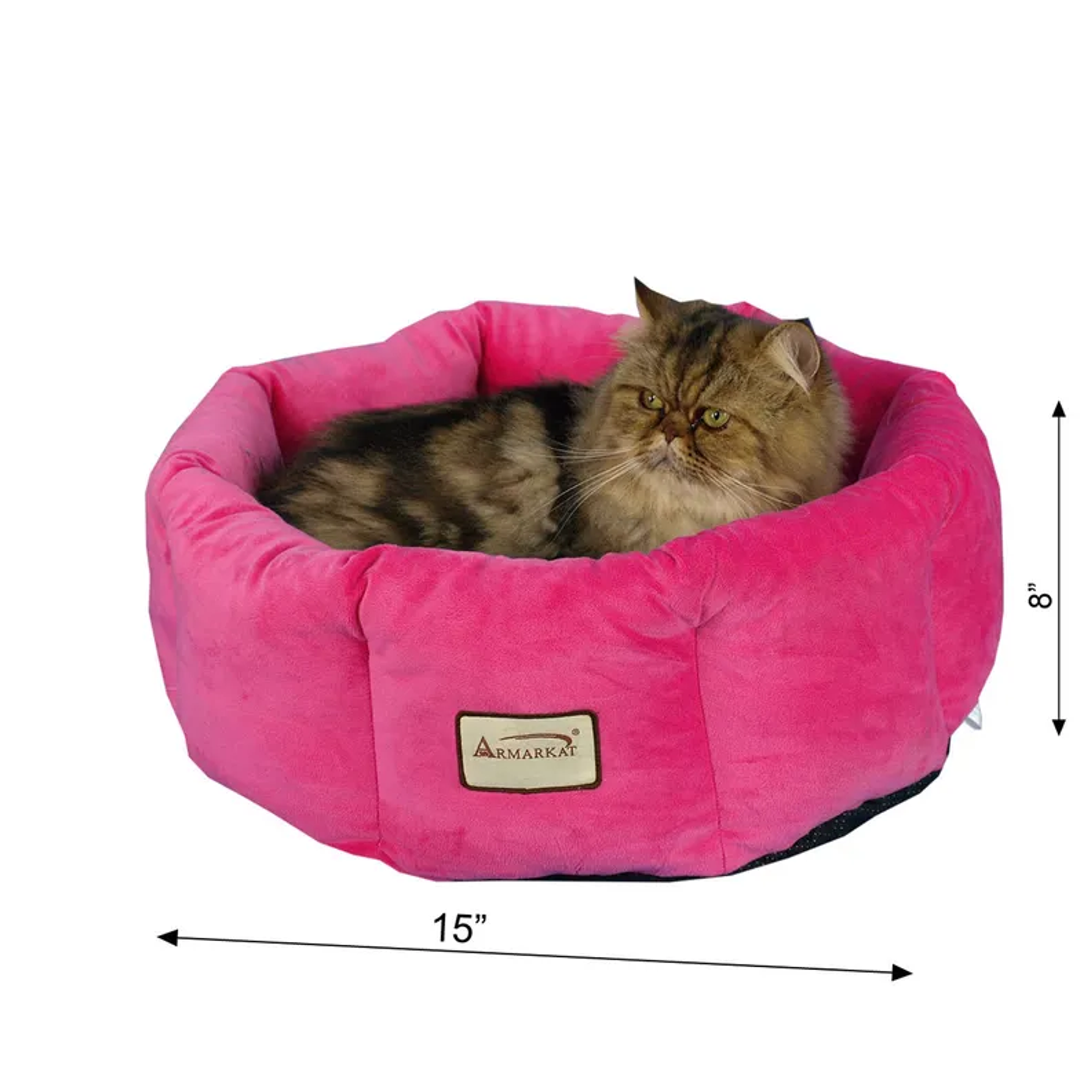 Armarkat Cat Bed, Warm Pet cuddle bed, PInk-3