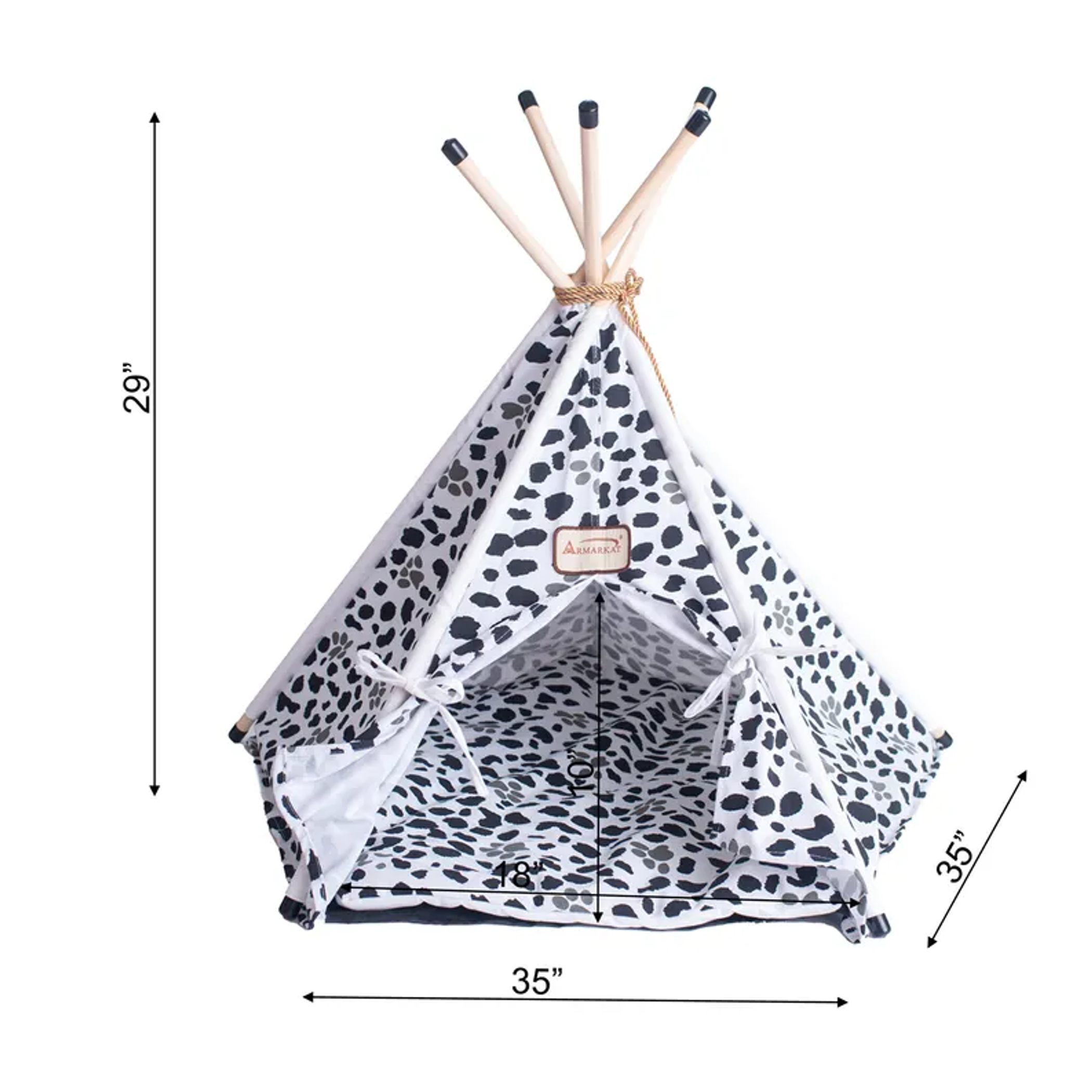Armarkat Pet Tent/Teepee Style Cat Bed C46, w/Durable Fabric-6