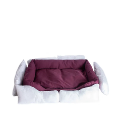 Armarkat Bolstered Dog Bed, Burgundy,In M/L/XL 3 Sizes M-4