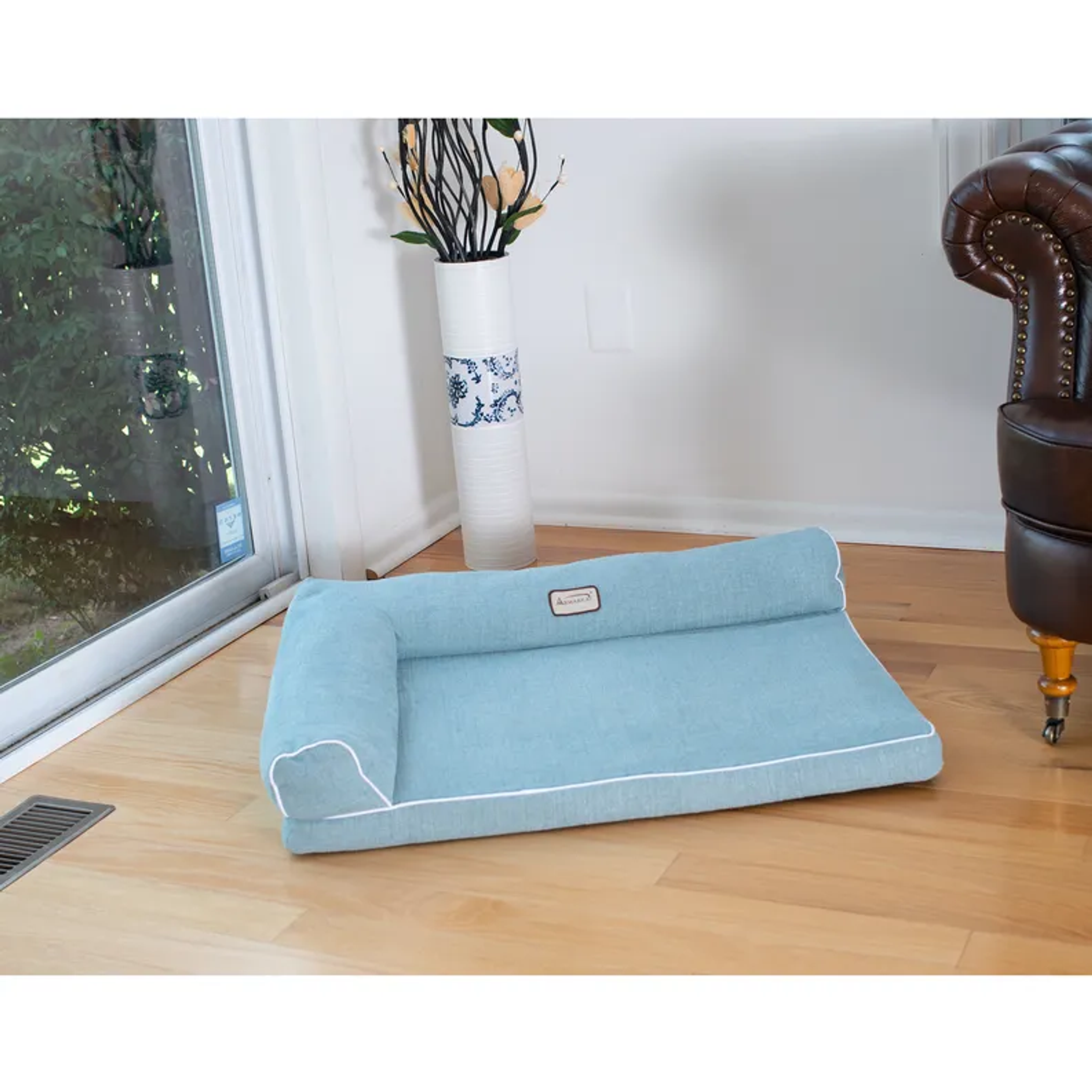 Armarkat D08B Medium Bolstered Pet Bed Cushion W Memory Foam-2