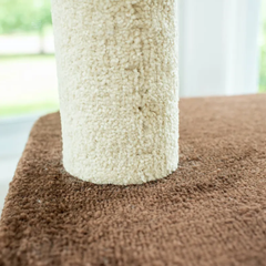 Real Wood 3-Level Carpeted Cat Tree Condo Kitten Play House-4