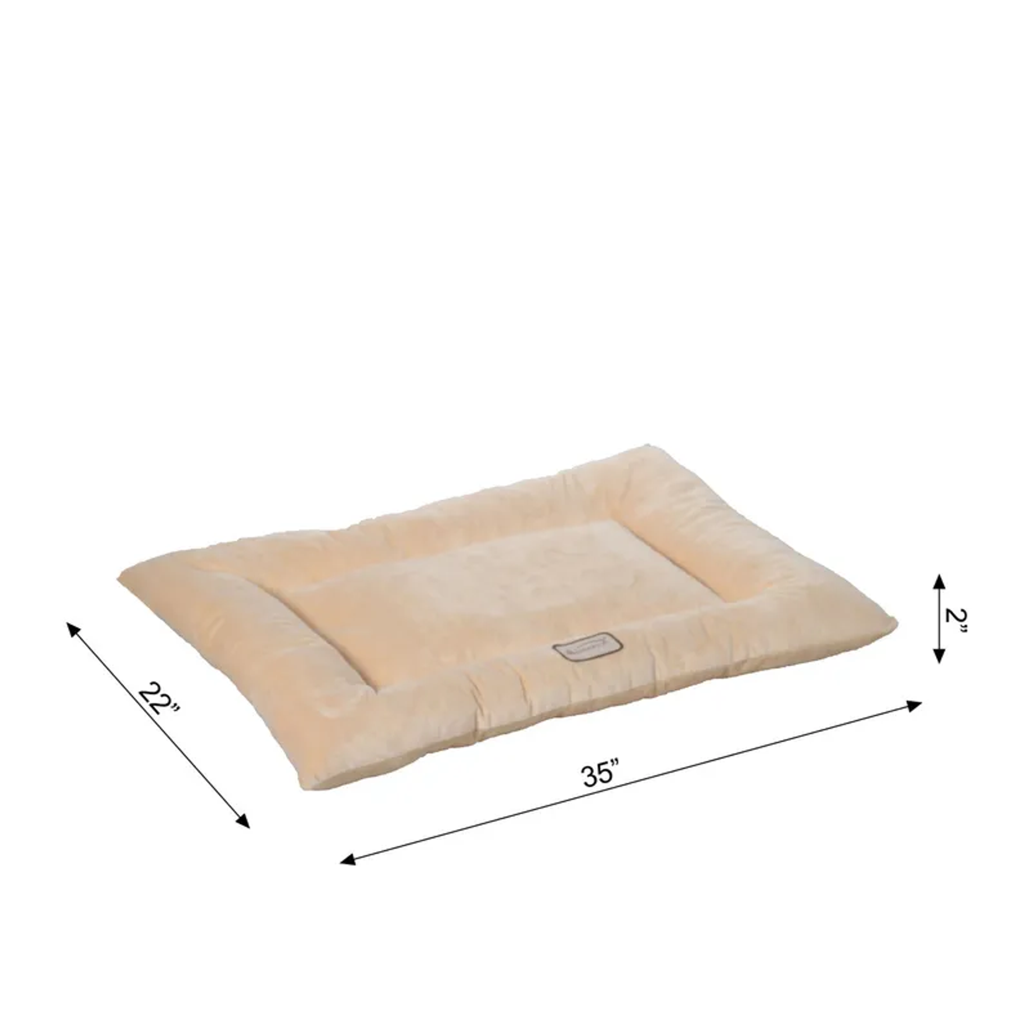 Armarkat Pet Bed Mat, Dog Crate Soft Pad W Poly Fill Cushion L Beige-4