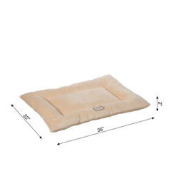 Armarkat Pet Bed Mat, Dog Crate Soft Pad W Poly Fill Cushion L Beige-4