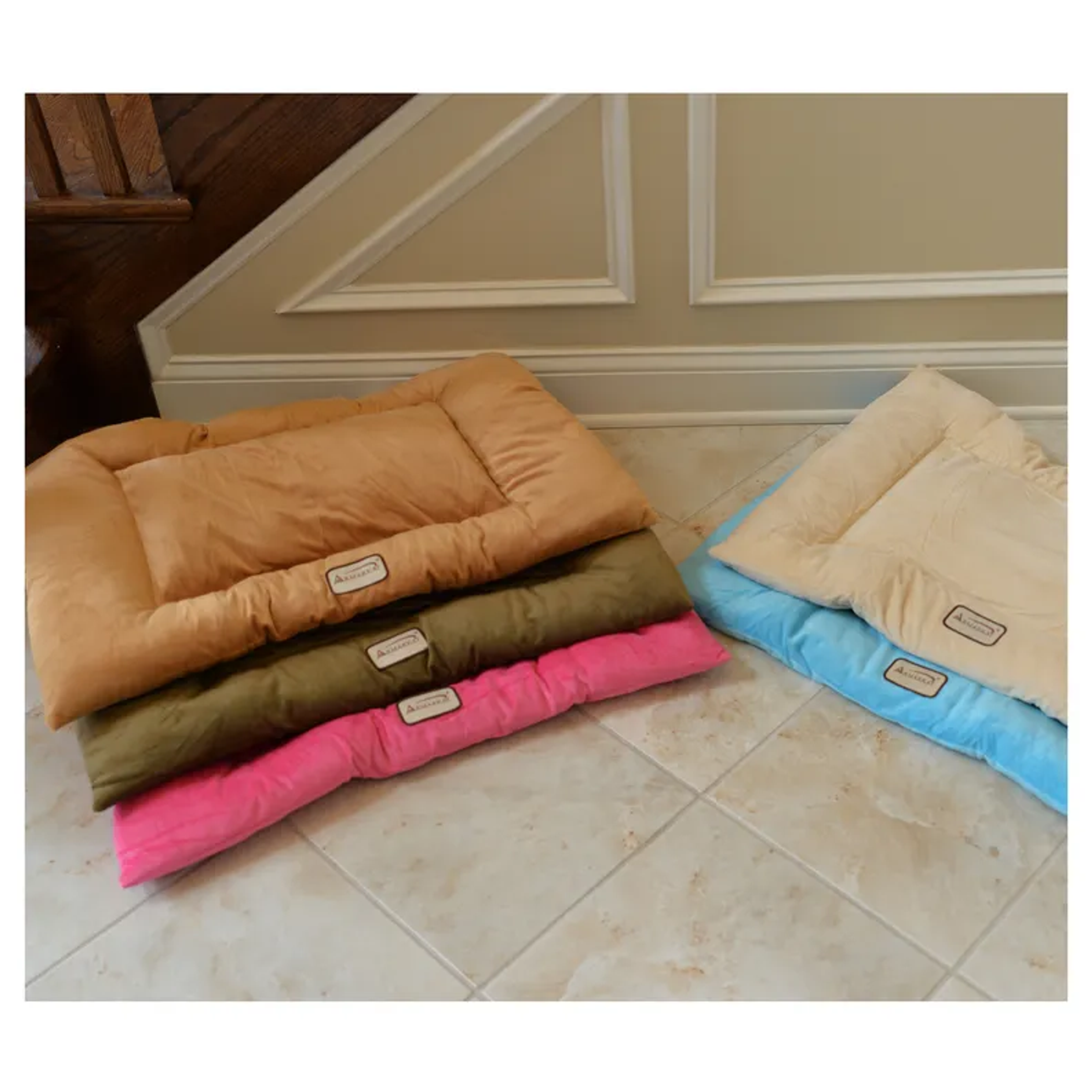 Armarkat Pet Bed Mat, Dog Crate Soft Pad W Poly Fill Cushion M Beige-3