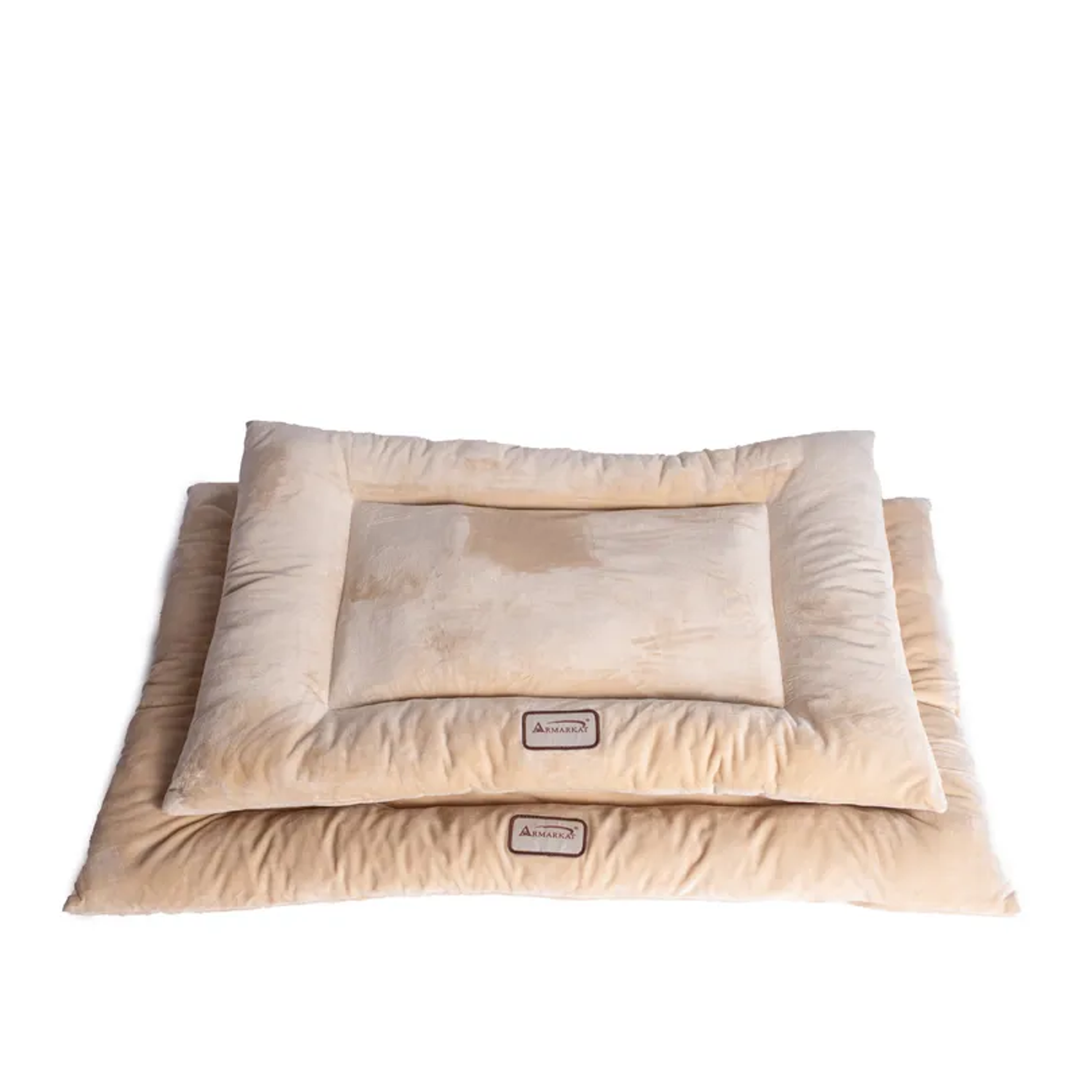 Armarkat Pet Bed Mat, Dog Crate Soft Pad W Poly Fill Cushion M Beige-5