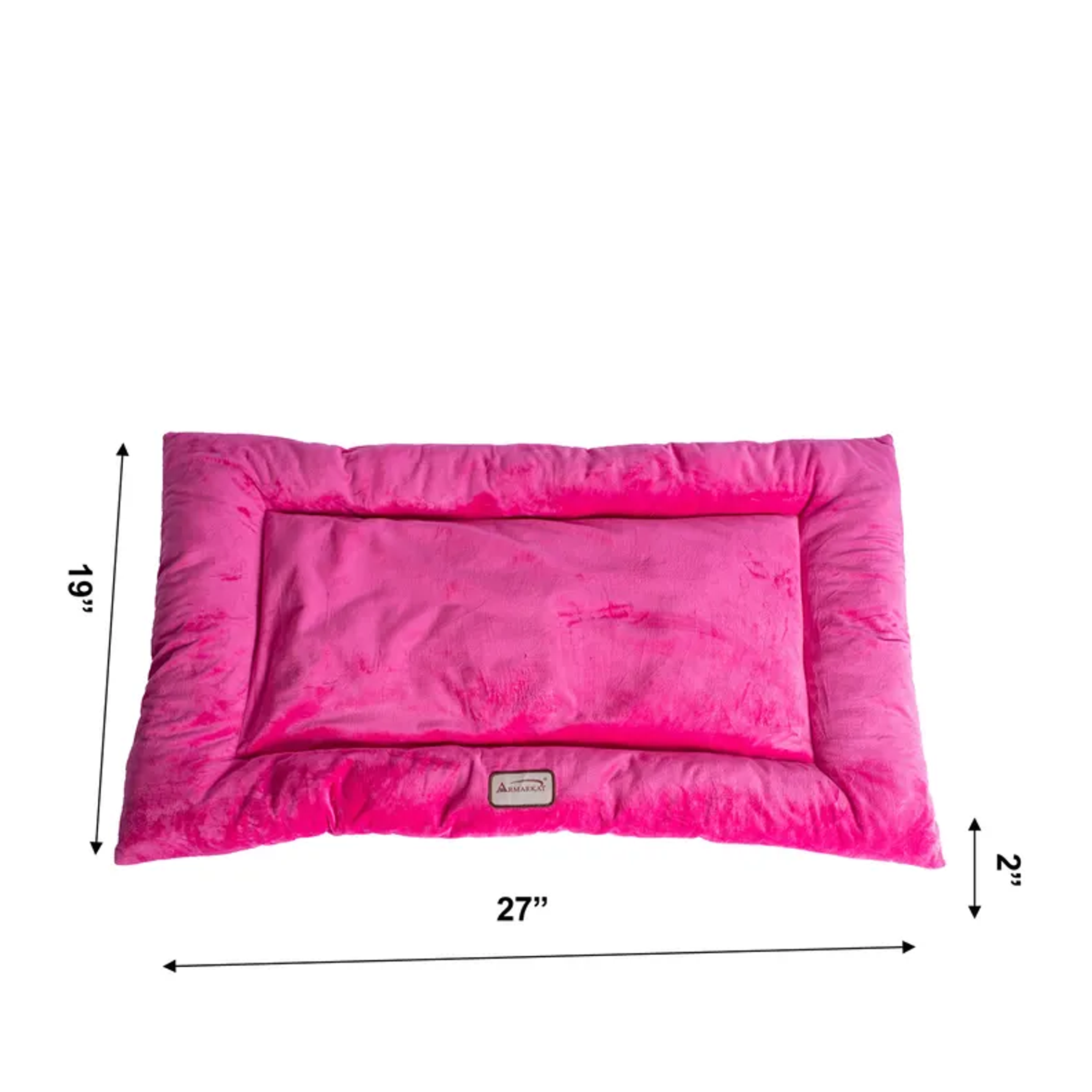 Armarkat Pet Bed Mat, Dog Crate Soft Pad W Poly Fill Cushion M Vibrant Pink-4
