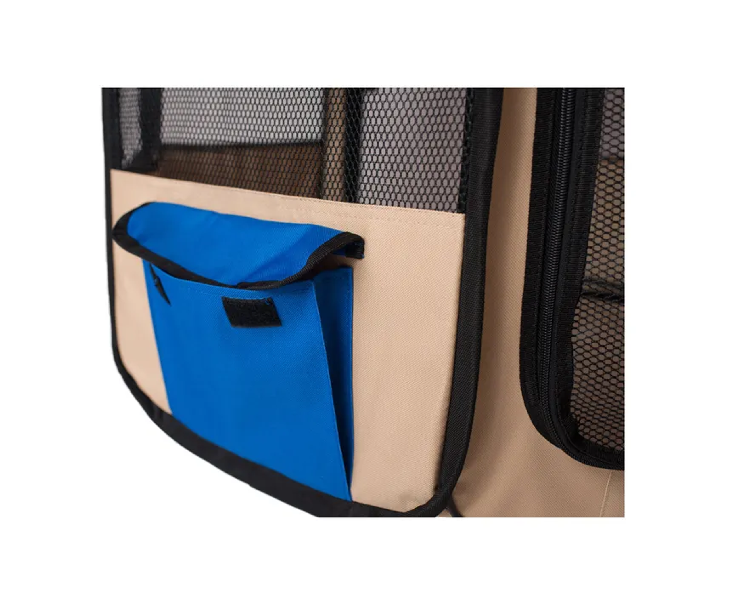 Armarkat PP001B-M Portable Pet Playpen In Blue and BGE Combo-5