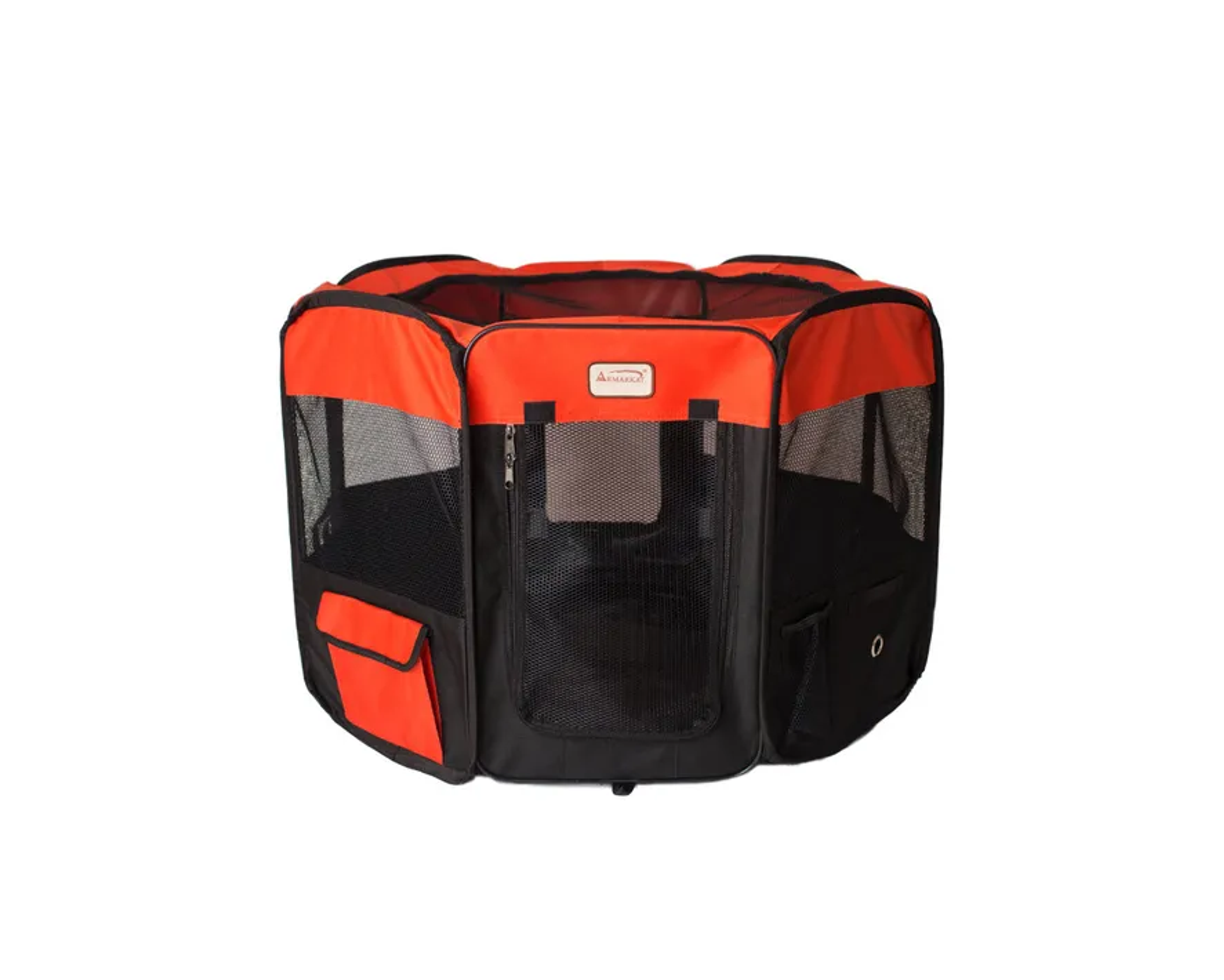 Armarkat PP002R-XL Portable Pet Playpen In Bk and Rd Combo-2