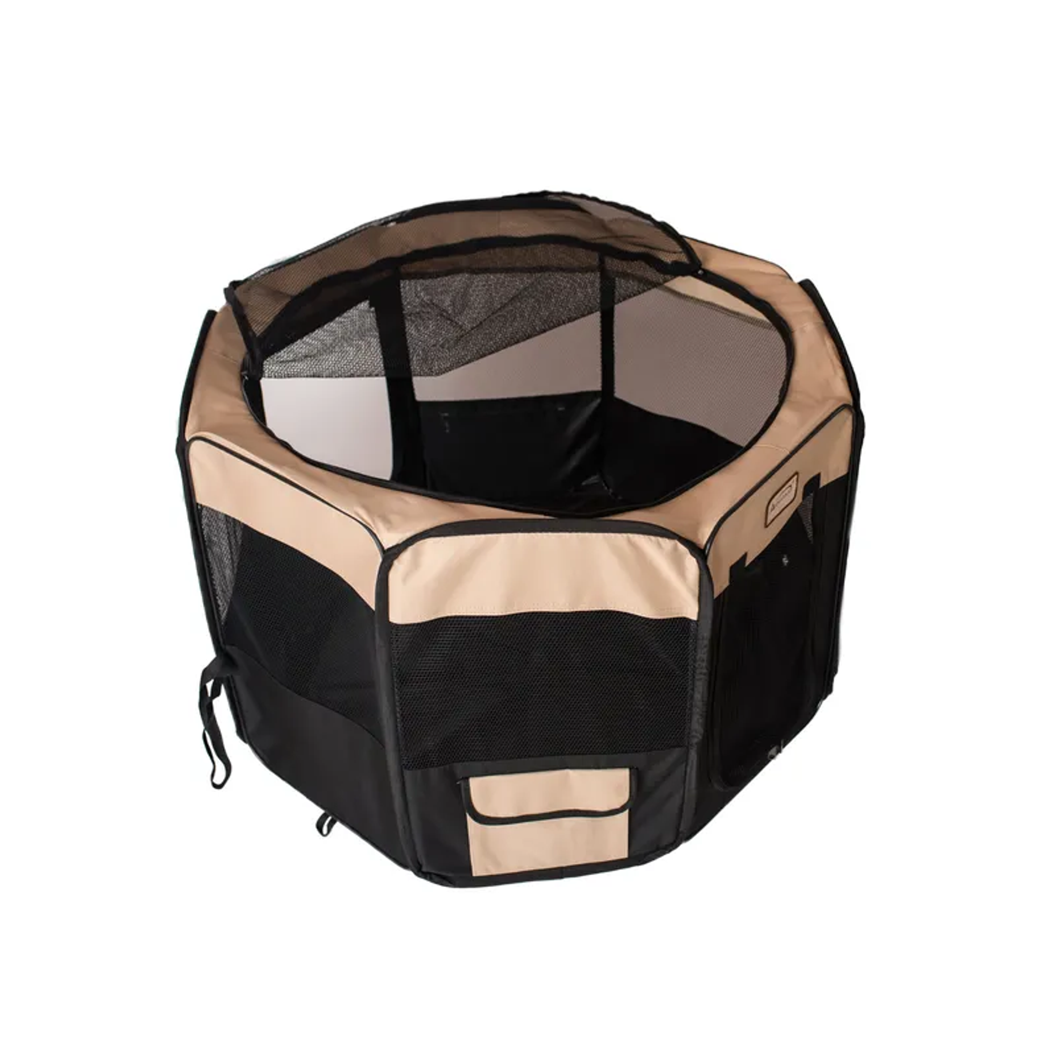 Armarkat PP003BGE-M Portable Pet Playpen In Bk and Bge Combo-2