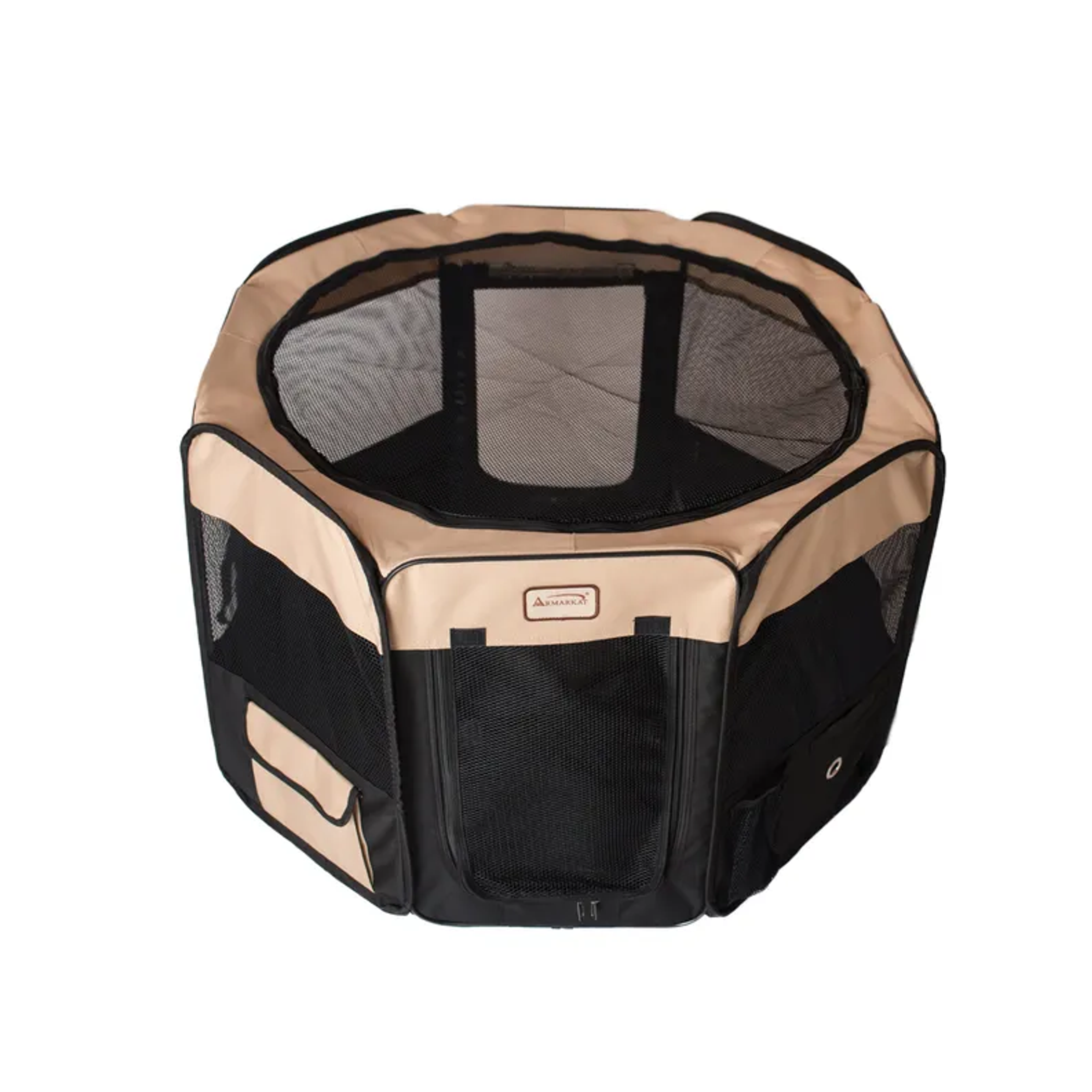 Armarkat PP003BGE-M Portable Pet Playpen In Bk and Bge Combo-3